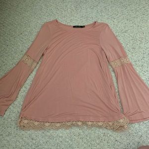 Flowy top with floral details